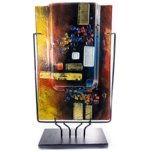 18"H x 10"W vase created by American artist Benjamin Chang