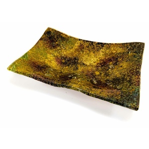 View from above of Benjamin Chang's Rectangle Bowl or Platter, rotated 30 degrees clockwise.