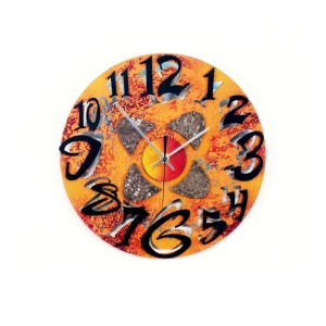12"h x 12"W Runs on one AA battery Signed by artist, David Scherer Hand made in Madison Heights, Michigan